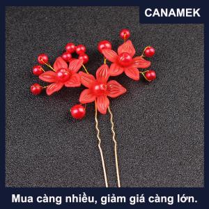 【CANAMEK】 Ngọc Trai Hoa vương miện Frosted tóc trang trí cô dâu cưới handmade trang sức ngọc trai kẹp tóc
