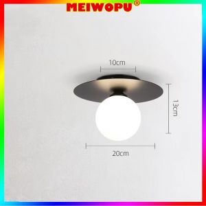 Retail And Wholesale Nordic Aisle Light Simple Glass Creative Balcony Ceiling Lamp Porch Entrance Hall Cloakroom Corridor