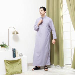 Gamis abizan pria dewasa kualitas top jubah saudi lengan panjang bahan tebal dan halus