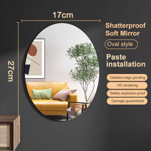 IAKE-Acrylic Mirror HighDefinition Mirror Stickers Unbreakable Self Adhesive Mirror Wall Circular mirror Wall  Easy Installation Circular Style
