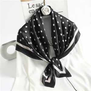 Khăn Lụa Vuông Khăn Turban Họa Tiết Chấm Bi Nhiều Màu Sang Trọng - Chất Liệu Chiffon - 70x70cm - Mã KL022