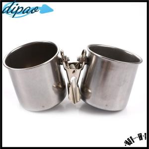 【dipao】 Stainless Steel Birds Parrot Feeder Round Aviary Pet Food Water Feeding Bowl