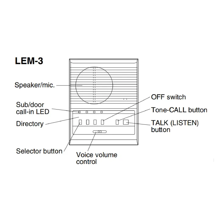 Aiphone%203-Call%20Master%20Station%20Intercom%20%7C%20LEM-3%20%7C%20Voice%20volume%20control%20%7C%20Push-to-talk%20communication%20%7C%20Avesco%20-%20Image%206