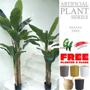 ⭐BANANA TREE⭐ Artificial Plant Decor Tree Indoor Plant Decoration Plant Home Decor Office Plant Lobby Plant Decoration Artificial Greenery Indoor Tree Artificial Plant Decoration Indoor Plant Decor for Home Office Hotel Lobby Interior Decoration