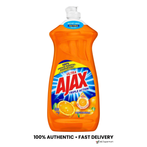 Ajax Ultra Orange Dishwashing Liquid 828mL – Tough on Grease Gentle on Hands