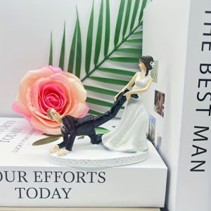 GOOD STUFF Black and White Design Bride And Groom Sculpture Rustic Wedding Decor Statues Crafts Wedding  Figurine Elegant Resin Bride And Groom Statues Weddings Anniversaries Gift