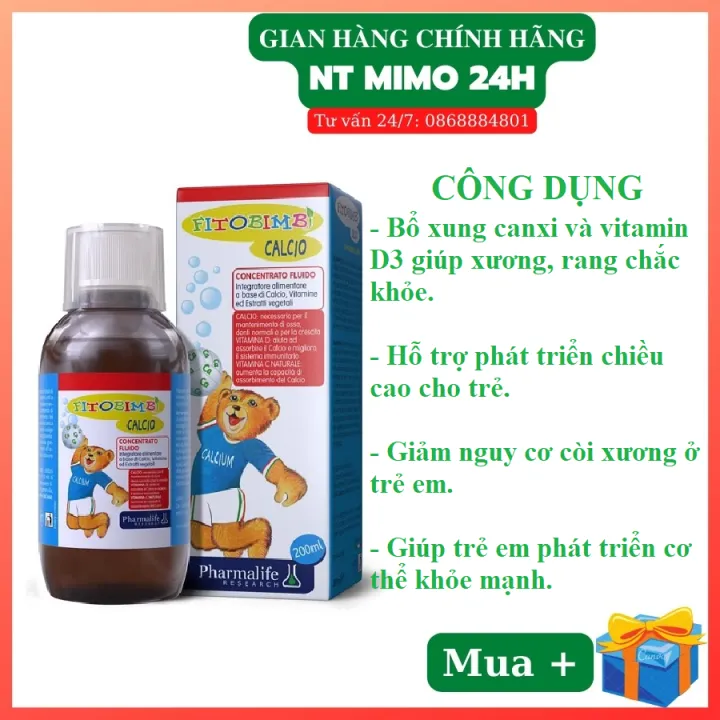 Fitobimbi Calcio.Bổ Sung Canxi ,Vitamin D Giúp Bé Phát Triển Toàn Diện