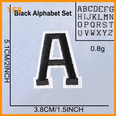 Embroidery Alphabet Patches 5CM for Clothes | Hot Melt Iron On Denim Repair Patch | DIY Self Adhesive Sewing Badge