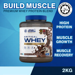 Applied Nutrition Halal Critical Whey Protein Blend Build Muscle High Protein Low Sugar Muscle Recovery 2kg 61 Servings Made in UK