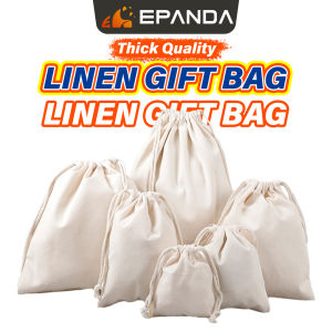 Linen Drawstring Pouch Beg Serut Cenderahati Eco Bag Natural Burlap Beg Guni Kain Goodie Packaging