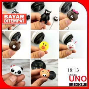 Lens Cap Holder / Tali Tutup Lensa Anti Lost Motif Universal Hot Shoe Cover Tutup Flash Cartoon