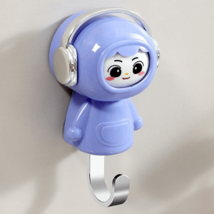 RBJ4 Cartoon Design Face Changing Hook Cute Style No Hole Decorative Hooks Self-Adhesive Waterproof Organization Hooks Entrance Decor
