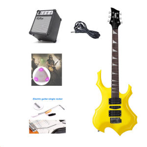 KAWES Shaped Sycamore Wood Electric Guitar Acoustic Guitar 24 Tone Position Beginner Starter Kit