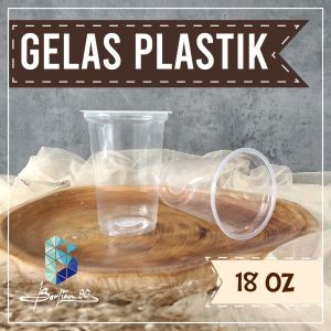 Gelas Oz Isi 50 Pcs Gelas Plastik Tebal Bening  Ukuran 10 oz 12oz 14oz 16oz 18oz 22oz Datar Rata Cup Pop Ice  Ice Cream Kopi Teh Jus Cup Pudding Murah