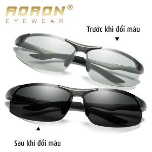 Kính Mắt Đổi Màu Nam Nữ AVIATOR AORON 8003 – Phân Cực Polarized Chống Tia UV400 Chống Lóa Hiệu Quả