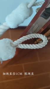 Door Stop Rope Cord for Kids and Pet 60cm Long Prevents Door Slams Simple Setsup Easy Blends with Home Decoration