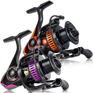 Sougayilang Fishing Reel Metal Frame and Rotor 11 + 1 Shielded BB Multicolor Fishing Reel CNC Aluminum Spool Max Drag 20 Pounds Sea Freshwater Spinning Reel