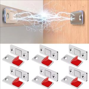 [Fast Shipping]4Pair Strong Door closer automatic Cabinet Drawer Magnetic Catch Ultra Thin magnetic door catch