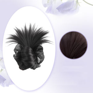Korean style low bun wig - Korean style casual low bun wig - practical / bowknot wig / bowknot dragon beard clip / ball wig / hair curler / hair clip ponytail bun hair clip
