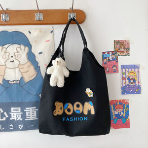 Túi Tote Học Sinh Vải Bố Đơn Giản Kiểu Nhật 2021 Túi Đeo Vai Học Sinh Sức Chứa Lớn Mẫu Mới Túi Đeo Nách Thiếu Nữ