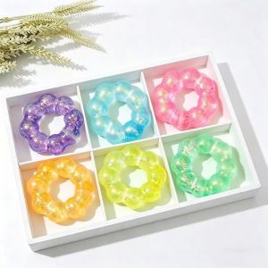 WEHUAN Fun Squeeze Maltose Fidgets Toys Sequin Donut Elasticity Stretchy Doughnut Squeeze Toy Gifts Portable Donut Pinching Fun Toy Decompression Toy