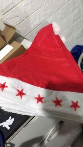 CHRISTMAS SALE!!! Christmas Hat ( PLAIN OR WITH STAR LIGHTS ) Cap Santa Claus Ornament Red Christmas Party Hat Xmas