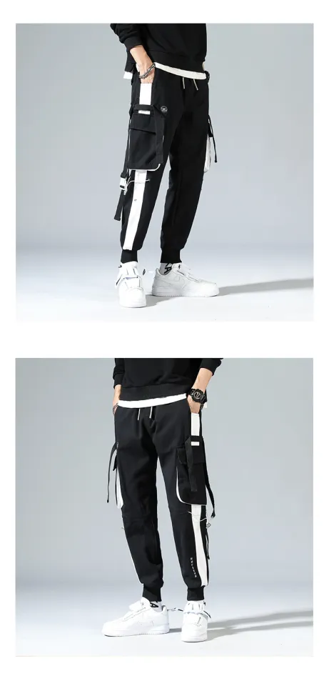 Streetwear Men's Multi Pockets Cargo Harem Pants Hip Hop Casual