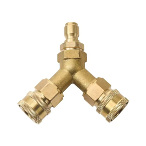 High Pressure Washer Adapter Quick Connector Triple Splitter Adapter 3/8inch Washer Fast Connection Quick Coupler
