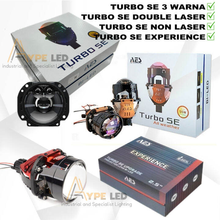 PROMO - ORIGINAL AES LAMPU BILED TURBO GEN 3 AES 2,5 INCH LASER 60 WATT ...