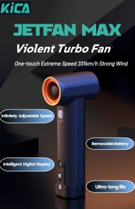 Kica jetfan Max turbofan mạnh mẽ cao quạt tốc độ mạnh mẽ máy sấy có thể tháo rời pin cắm trại ngoài trời đa năng fan hâm mộ cho cắm trại ngoài trời/làm sạch/Làm sạch bụi/sấy khô