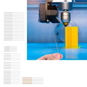 3D Phụ kiện máy in Vòi phun bằng đồng bộ vệ sinh làm sạch pin với nhíp bàn chải thép cho MK8 3D Phụ kiện máy in