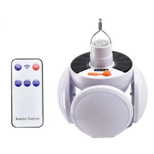 Đèn Cắm Trại năng lượng mặt trời xách tay Đèn lều LED gập được bóng đá bóng Đèn Cắm Trại sạc được bằng USB ánh sáng với móc treo