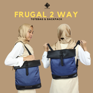 Walter Bag / Tote Bag Backpack Frugal 2Way Granado Biru Navy Cewek Cowok