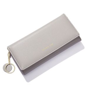 iFASHION 1258 Women Long Purse Tri-fold PU Leather Ladies Wallet Wanita Beg Duit Panjang Dompet Lipat Kulit
