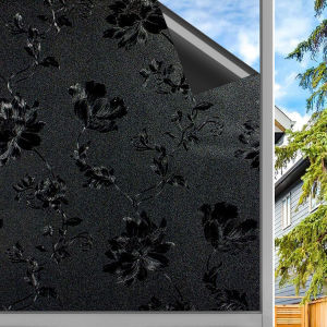 Blackout sunscreen glass sticker opaque window black frosted self-adhesive bathroom anti-peeping Black window stickers available in a variety of styles Static no glue can be reused