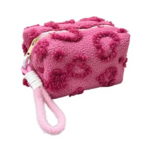 PLLEWY Plush Love Heart Plush Makeup Bag Large Capacity With Handle Toiletry Bag Sweet Travel Organizer Cosmetic Bag Cosmetic