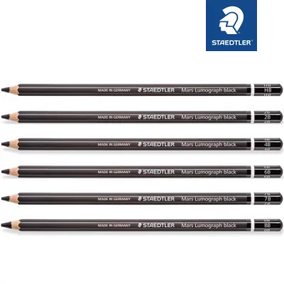 STAEDTLER MARS LUMOGRAPH BLACK PENCIL 100B 6PCS (HB 2B 4B 6B 7B 8B)