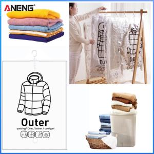 【ANENG】Vacuum Storage Hanging Bag for Clothes Space Saving Wardrobe Organizer with Multi-Use Design Durable Material