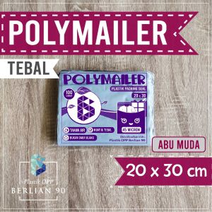 Plastik Packing Polymailer 20 X 30 Cm Abu Muda / Plastik Packing Online Ekonomis