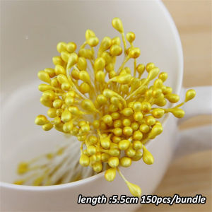 150pcs Artificial Flower Stamens DIY Handicraft Accessories Double Headed Stamens Flower Pistils