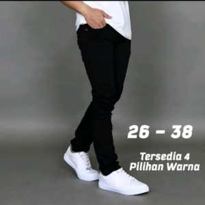 LG TURUN HARGA - Celana Jeans Pria Lelaki Dewasa Hitam Pensil Slimfit Slim Fit Slimpit Slim Pit Skinny Stretch Street Setrit Strit Karet Melar /celana Jins Panjang / Jens / Lepis / Sepan / Cowok / Murah / Distro / Keren / Gaul / Item Polos / Terbaru 2022