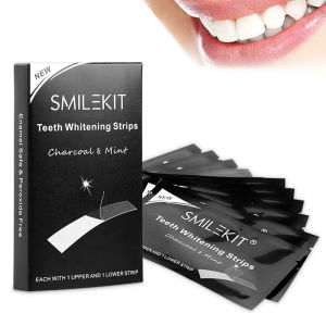 7Pairs Bamboo Charcoal Whitening Teeth Strips Mint Scented Teeth Cleaning Activated Carbon Teeth Strips oral care