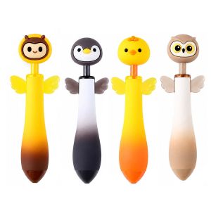 BLISSFUL Black Ink Gel Pens 0.5mm Fine Point Quick Dry Retractable Ballpoint Pens Cute Press Type Writing Pens School