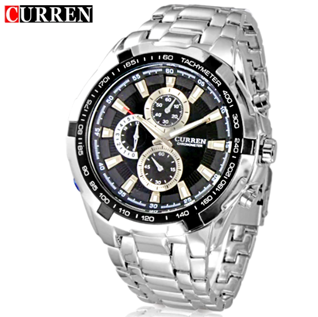 CURREN 8023 Men Women Fashion Stainless Steel Wristwatches Quartz