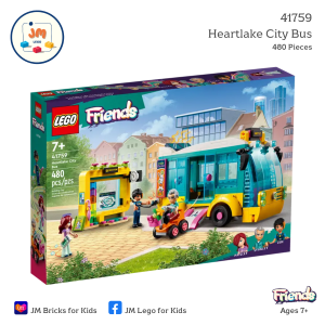 LEGO Friends 41759 Heartlake City Bus (480 Pieces) สำหรับเด็กอายุ 7 ปีขึ้นไป Brick Toy ตัวต่อ เลโก้ ของเล่น ของขวัญ เสริมพัฒนาการ เสริมทักษะ