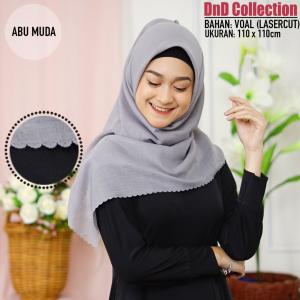 DnD-(COD) Promo Hijab Voal Segi Empat Laser Cut / Jilbab Segi Empat/ Kerudung Segi Empat / Jilbab Voal / Jilbab Laser Cut