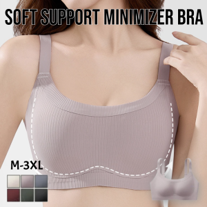 Ultra-Thin Bra Womens Soft Supportive Bra Minimizes Chest Large Chest Appears Small Breathable Anti-Sagging