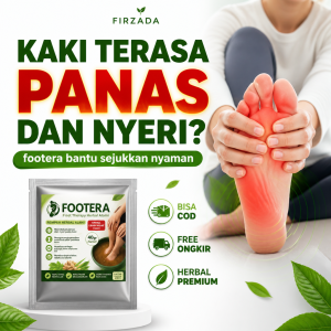 Footera Rendaman Kaki Siap Pakai Serbuk Herbal Tradisional Membantu Meredakan Pegal Rematik dan Nyeri Sendi Netto 40 Gram