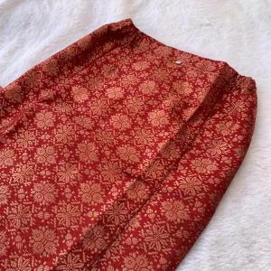 Rok Songket Span Siap Pakai/Rok Songket Jadi Pinggang Karet/Bawahan Kebaya Modern/Rok Songket Palembang/Rok Songket Instan