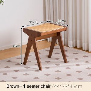 Bamboo Rattan Woven Bench 1/2/3 Seater Stool Shoe Changing Bench Entryway Dining Bedroom Living Room Chair